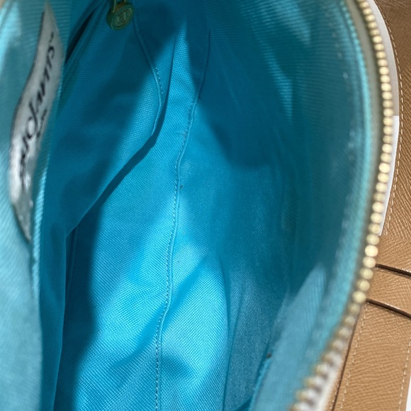 ERIC JAVITS Cream Woven/ Brown Leather Shoulder Bag - Picture 10 of 10